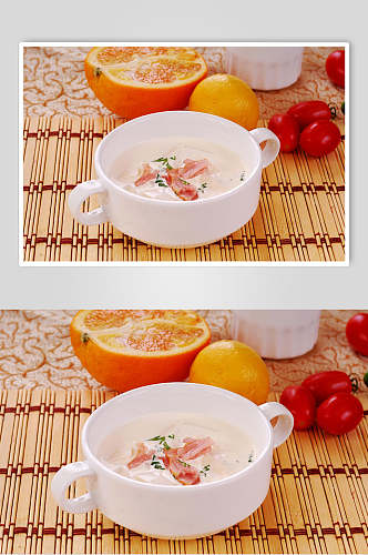 西餐汤美式土豆浓农汤美食高清图片