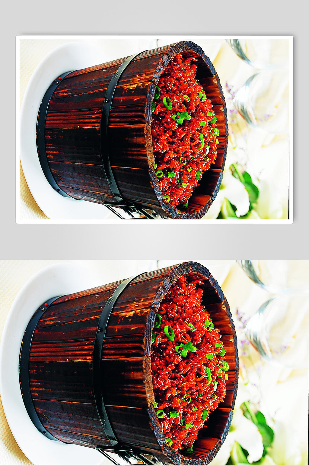 木桶酱油炒饭美食高清图片素材