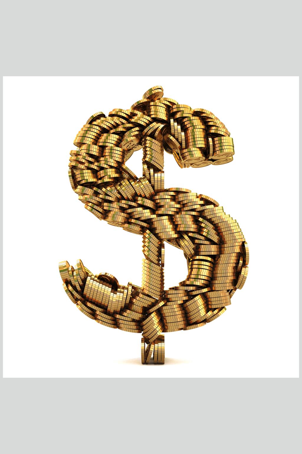 金融金币美元图标摄影图片素材