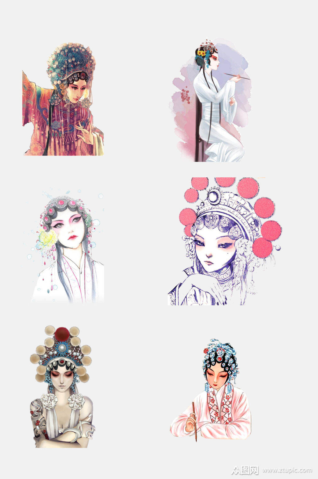 贵妃脸谱免抠设计元素素材素材