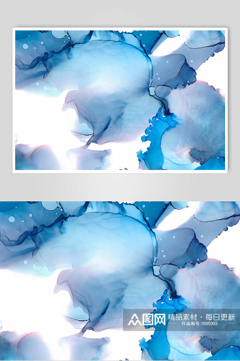 蓝色水彩背景高清图片素材