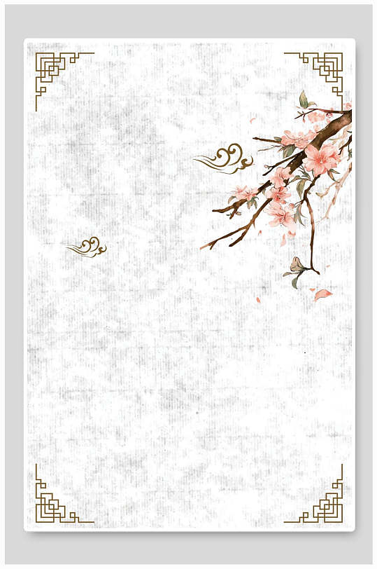 梅花复古中国风背景
