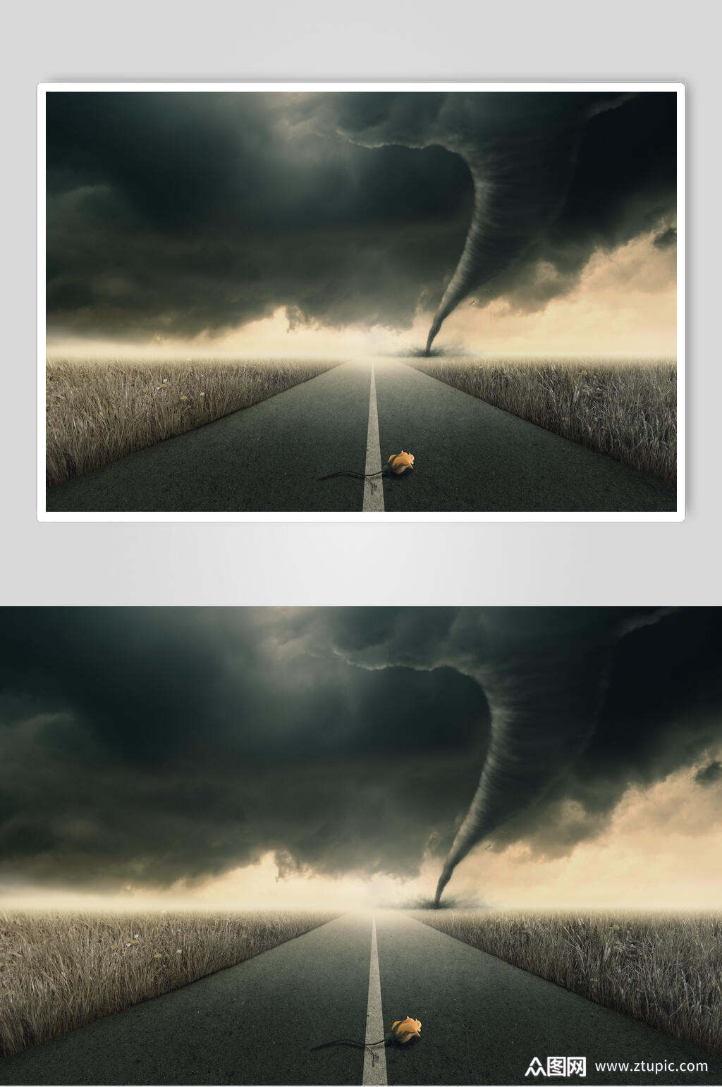 自然灾害龙卷风摄影背景图片素材