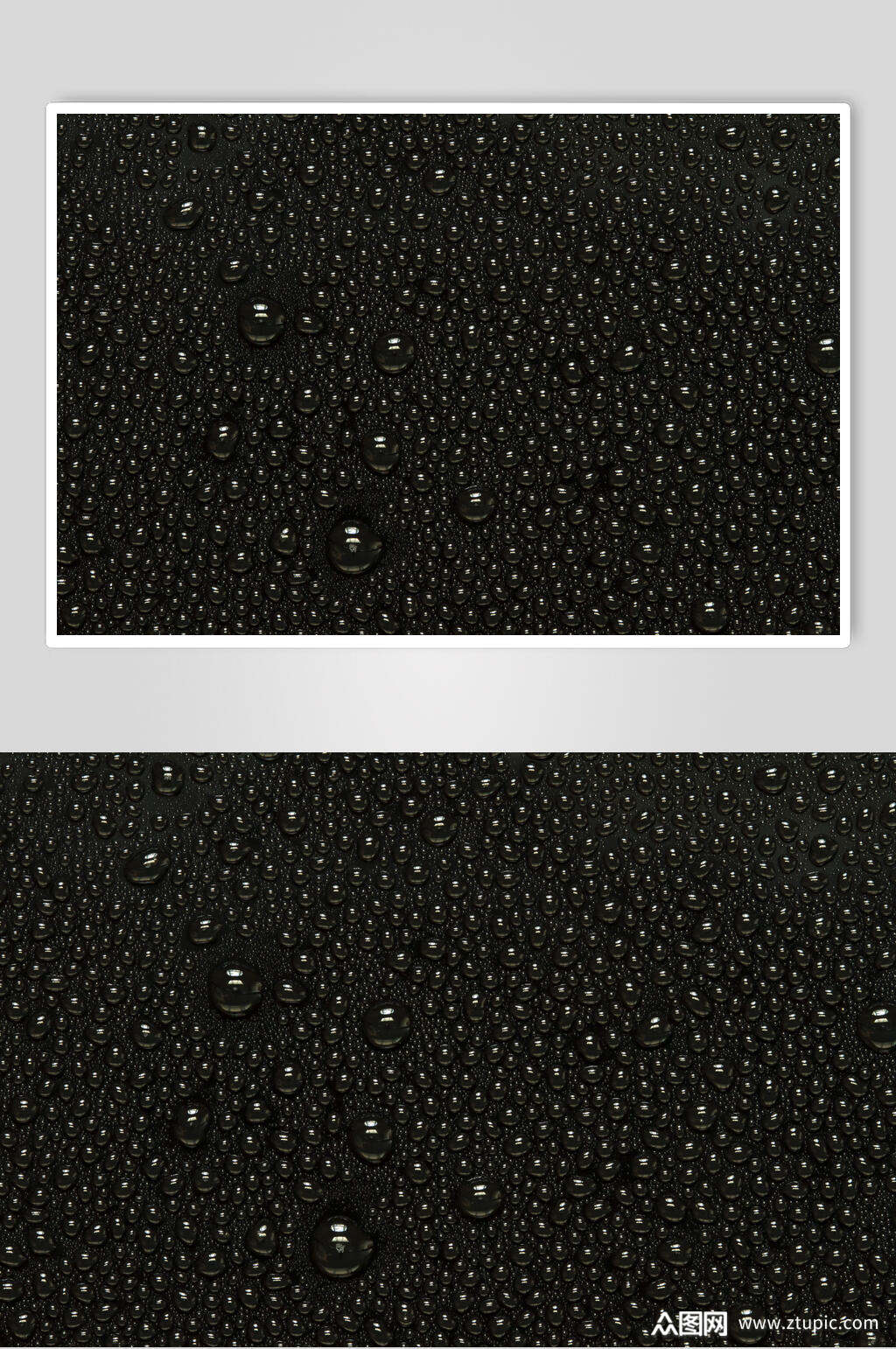 清爽透明水珠雨滴摄影图片