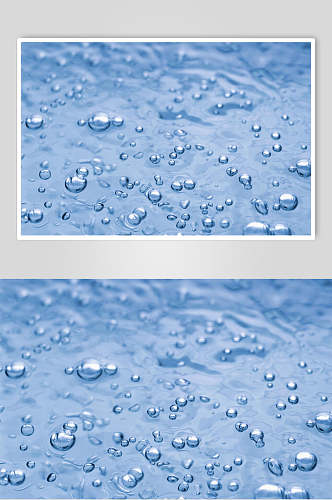 透明蓝色大水珠雨滴高清图片