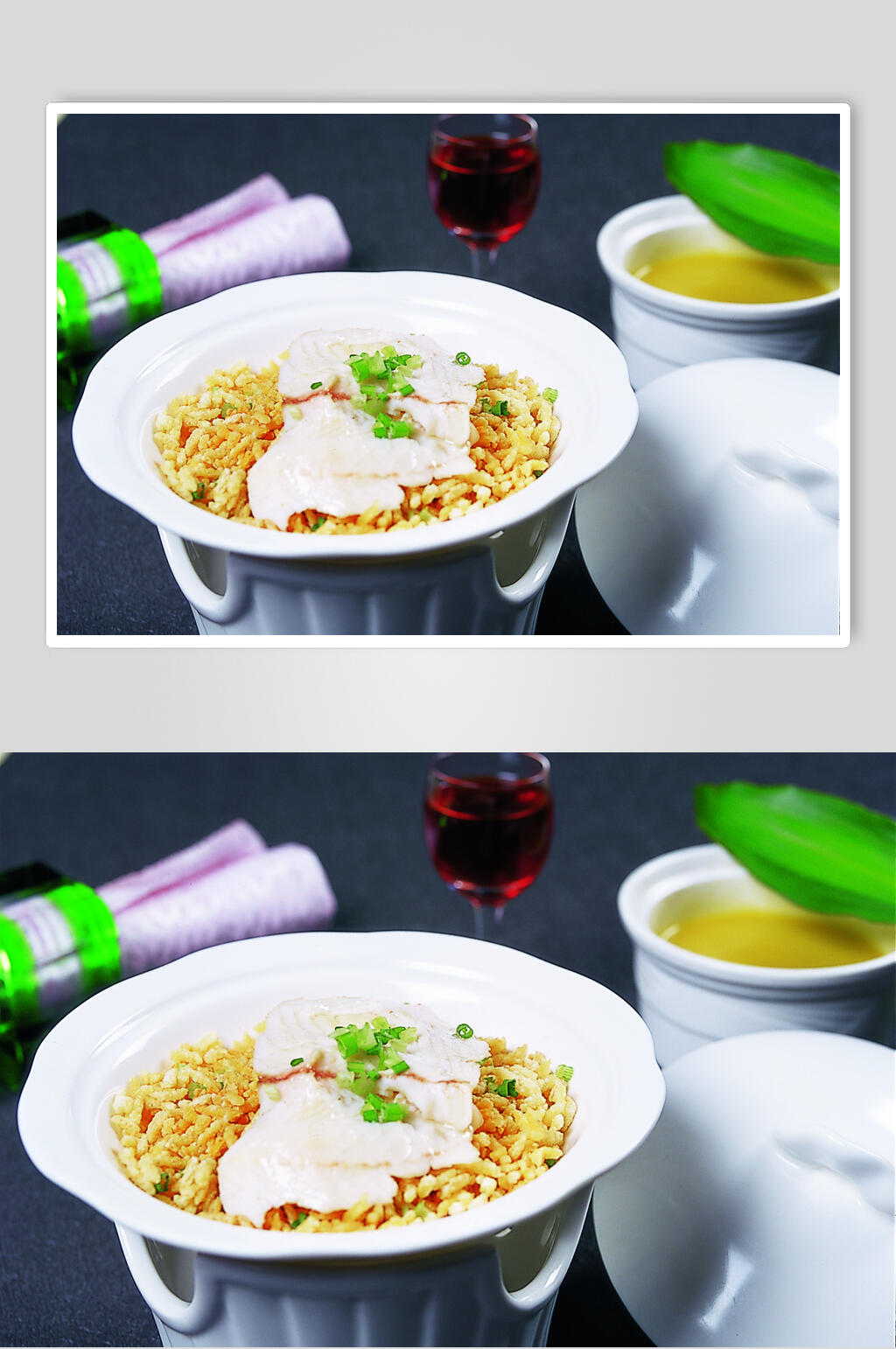 翅汤桂鱼泡饭美食图片素材