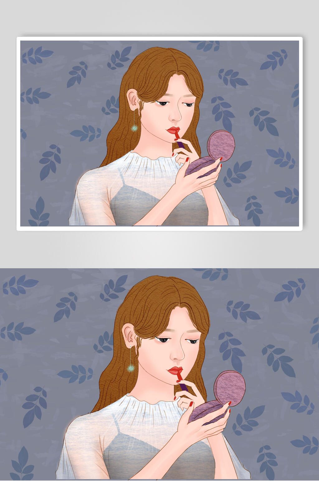 口红唇妆美容美妆插画素材素材