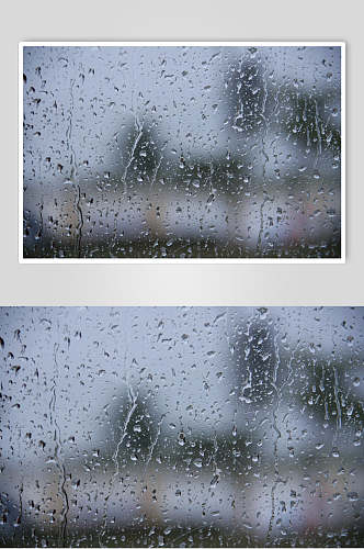 清爽透明水珠雨滴摄影背景图片