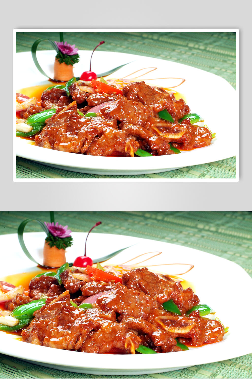 香煎牛仔骨美食高清图片素材