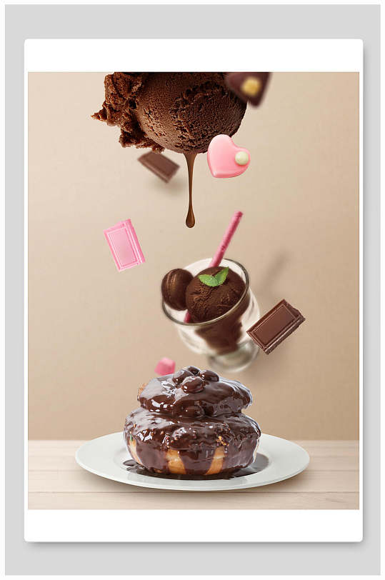 奥利奥蛋糕美食海报设计背景素材