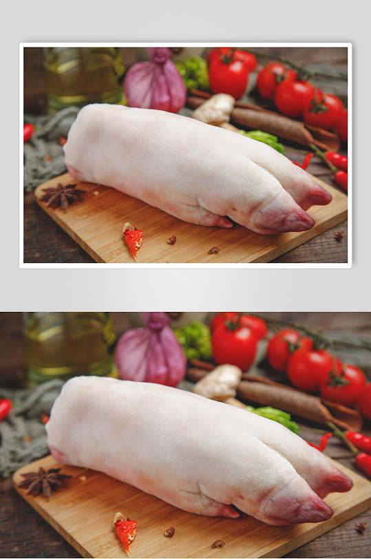 土猪肉猪脚摄影素材图片