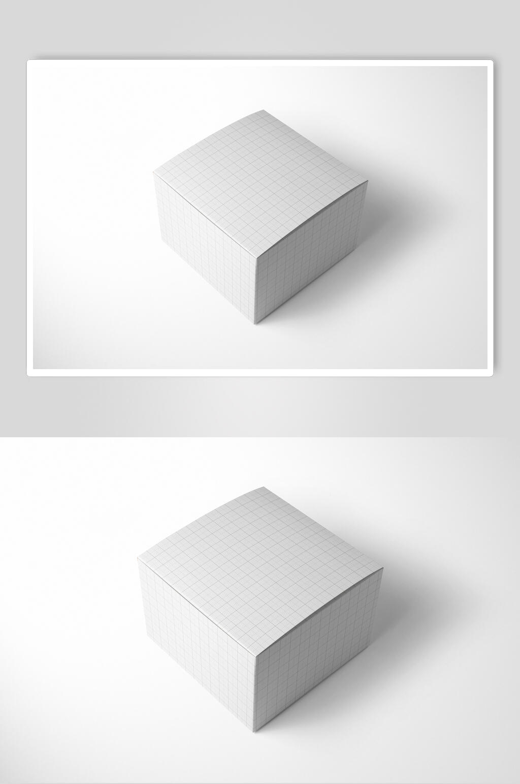 样机立即下载立体长方形黄白色个性简约纸盒样机简约大气纸盒效果图