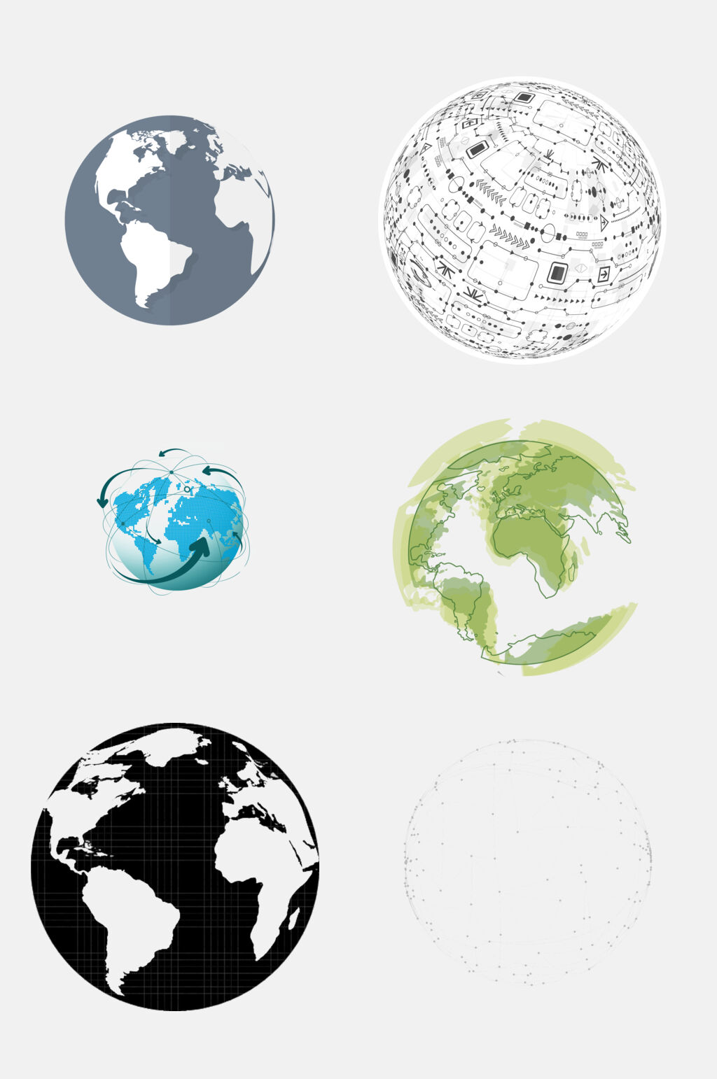 创意地球免抠设计元素