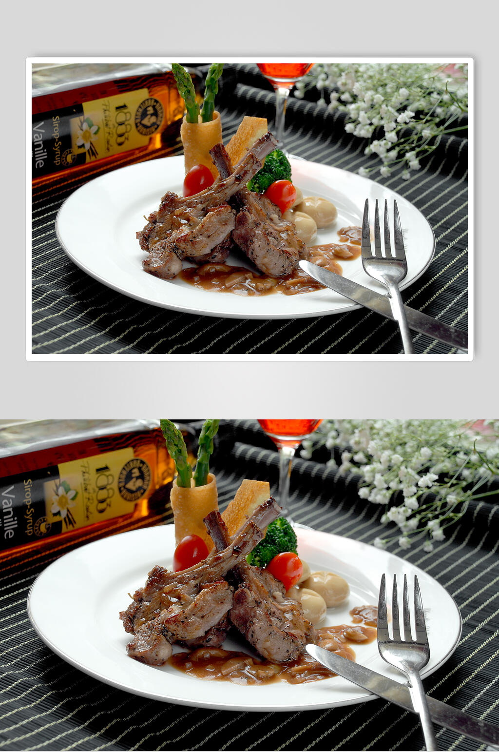 碳烤澳洲羊排美食图片素材
