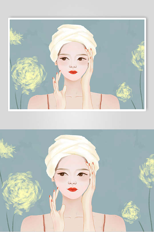 精美美容美妆插画素材
