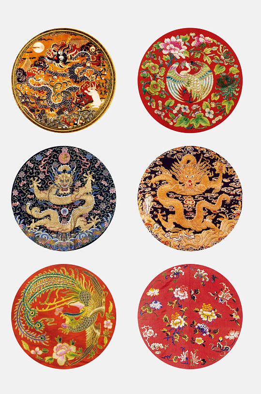 精致中国古代服饰纹样拷贝设计素材