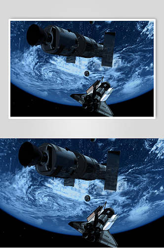 遥不可及太空人造卫星摄影图片