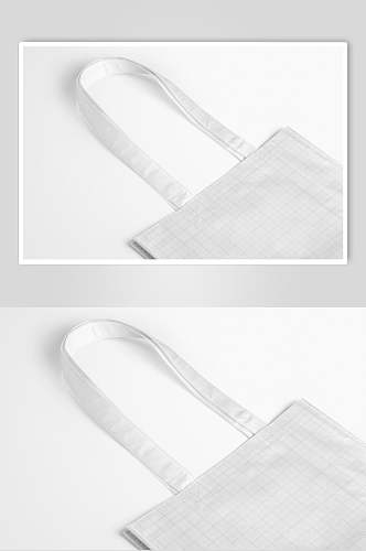 白色高端手提袋袋子样机设计效果图