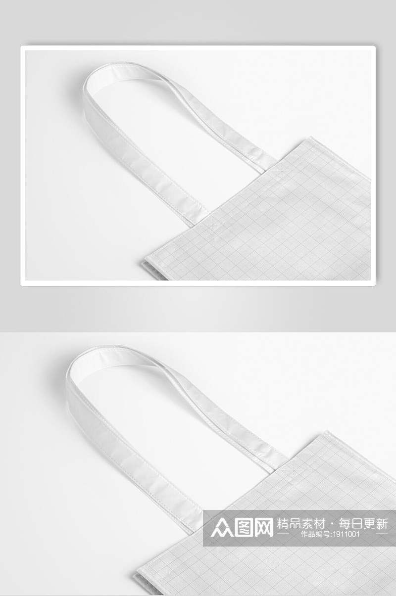 白色高端手提袋袋子样机设计效果图素材
