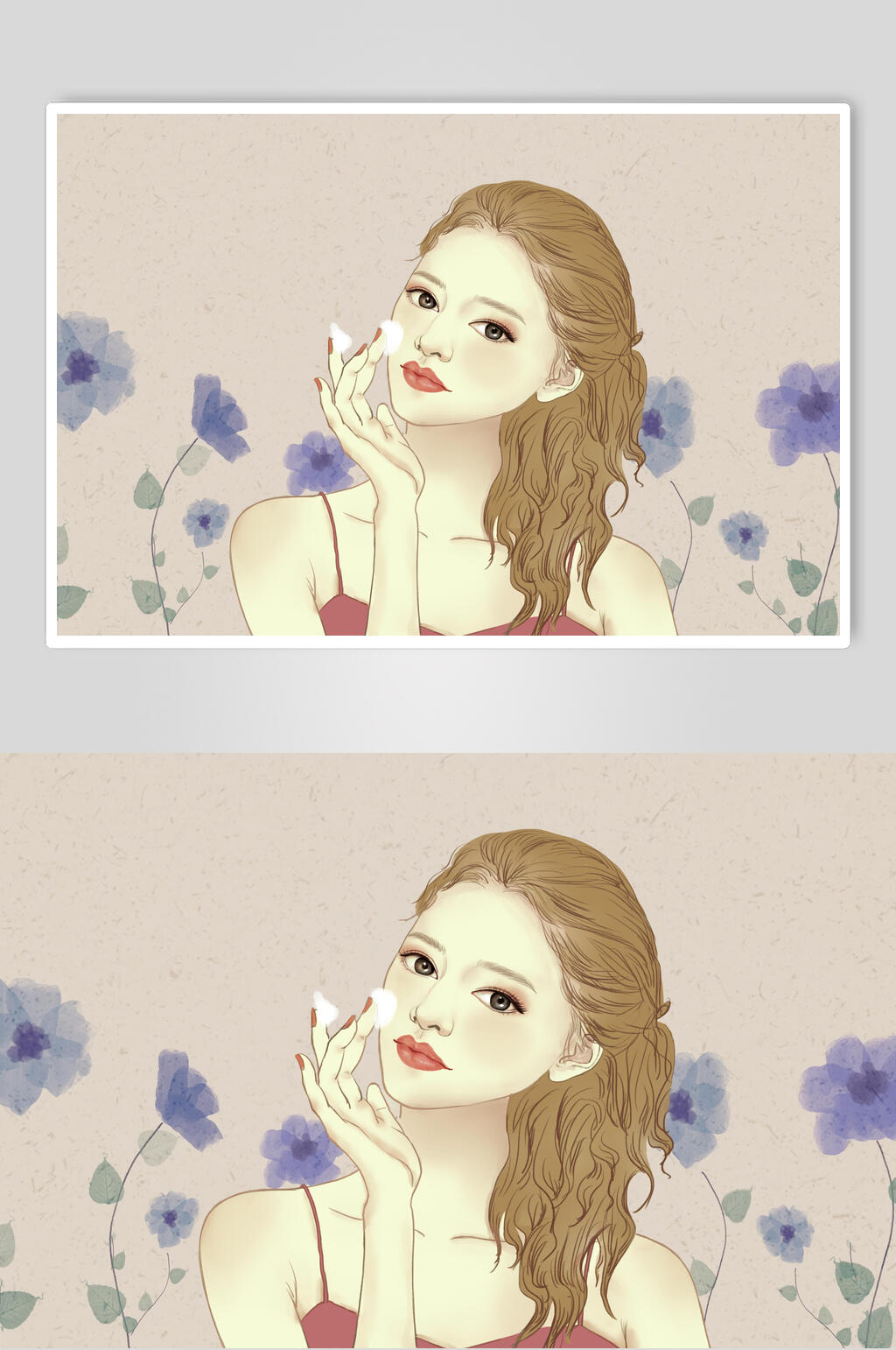 时尚美容美妆插画素材素材