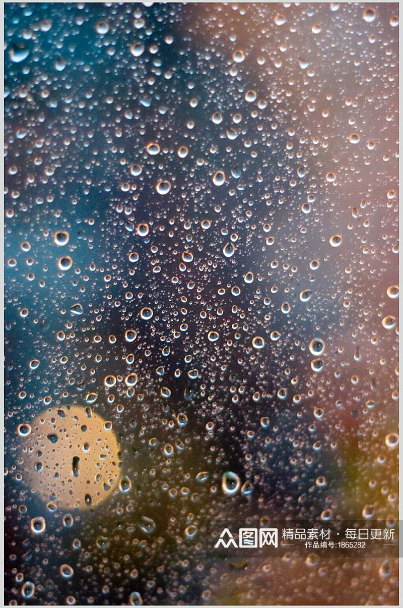玻璃透明水珠雨滴图片素材
