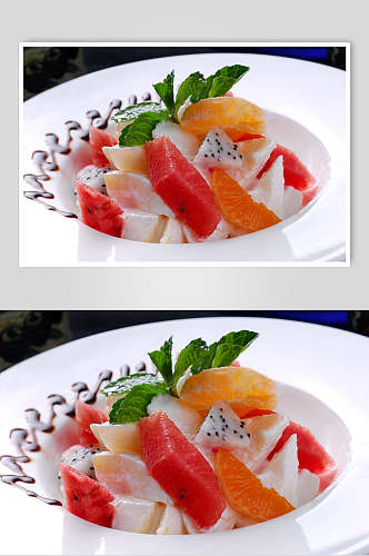 美味沙拉季节夏令水果沙拉美食图片