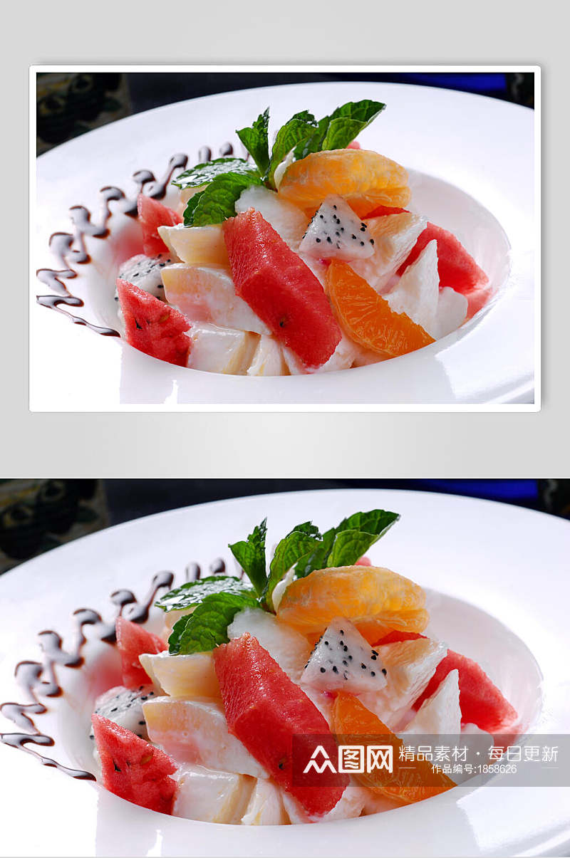 美味沙拉季节夏令水果沙拉美食图片素材