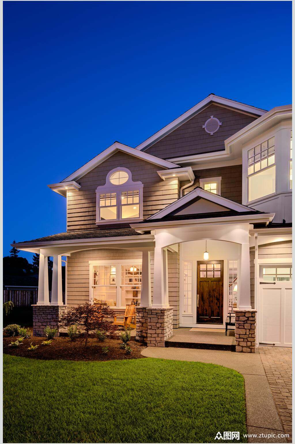 理想欧式现代别墅摄影元素图片素材