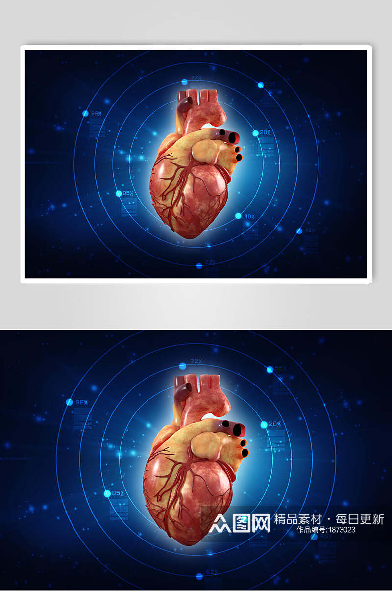 科技人体器官心脏图片素材
