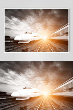 列车动车车头阳光摄影图片