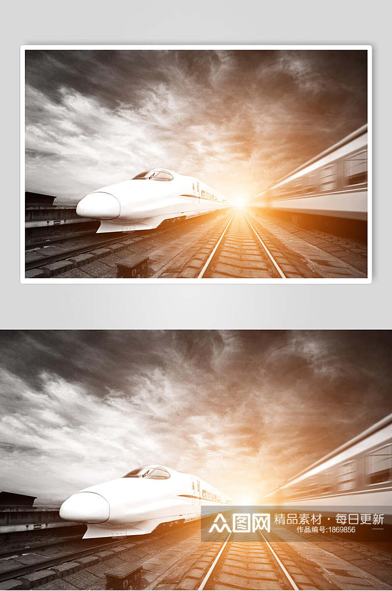 列车动车车头阳光摄影图片素材