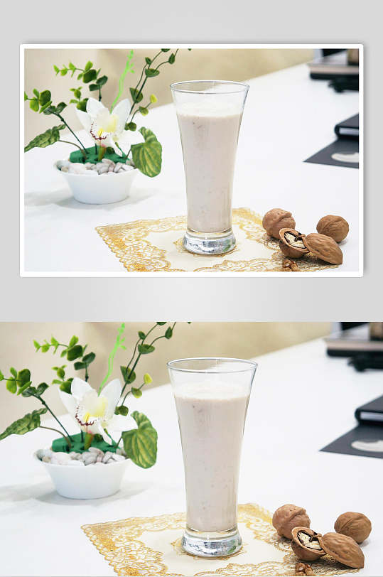 牛奶早餐摄影元素图片