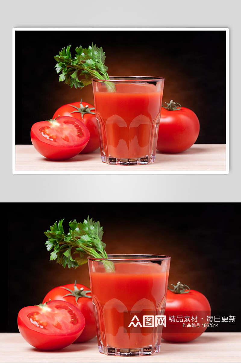 绿色有机西红柿摄影背景图片素材