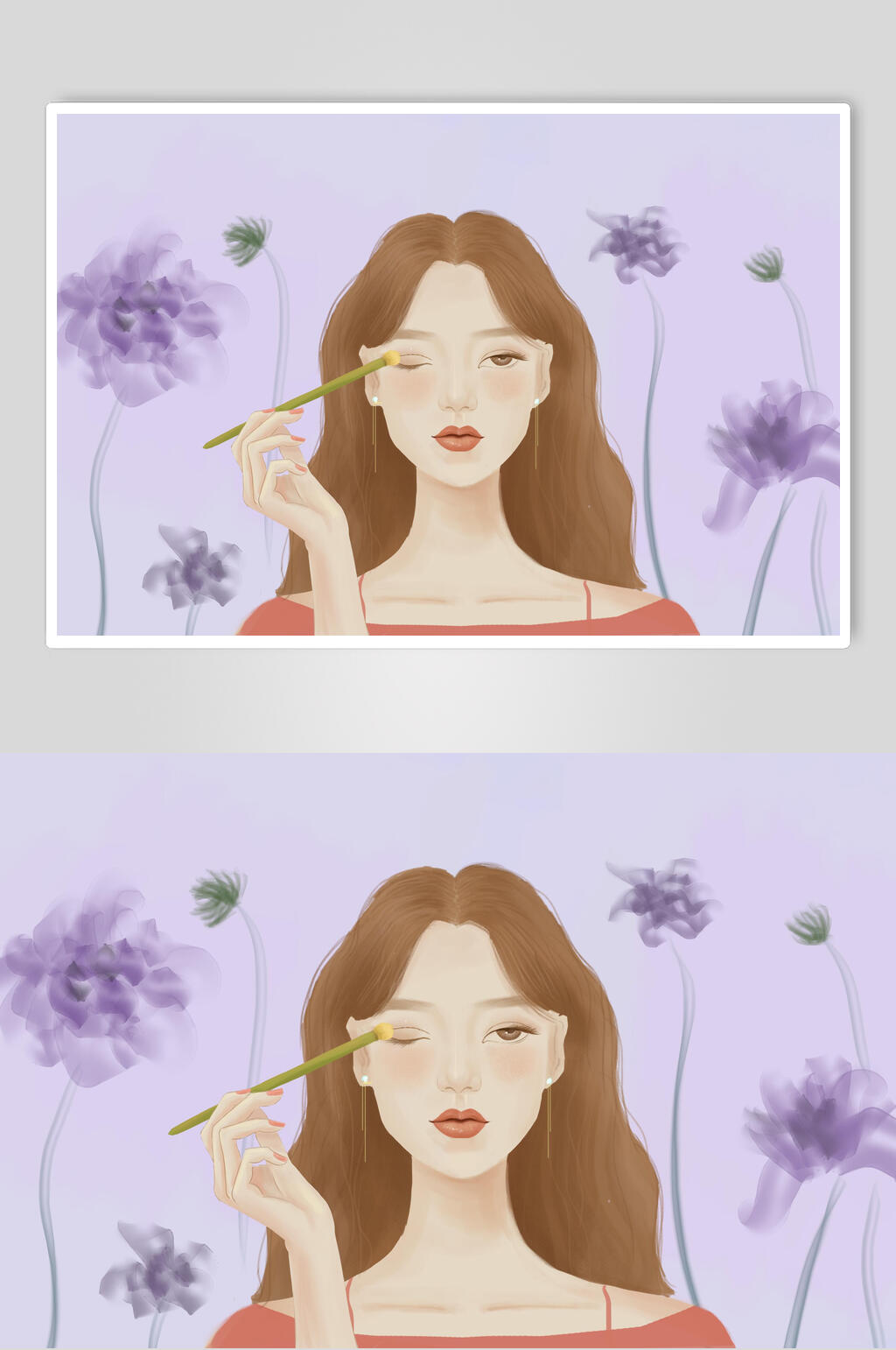 眼妆美容美妆插画素材素材