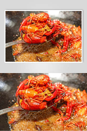 小吃小龙虾摄影背景图片