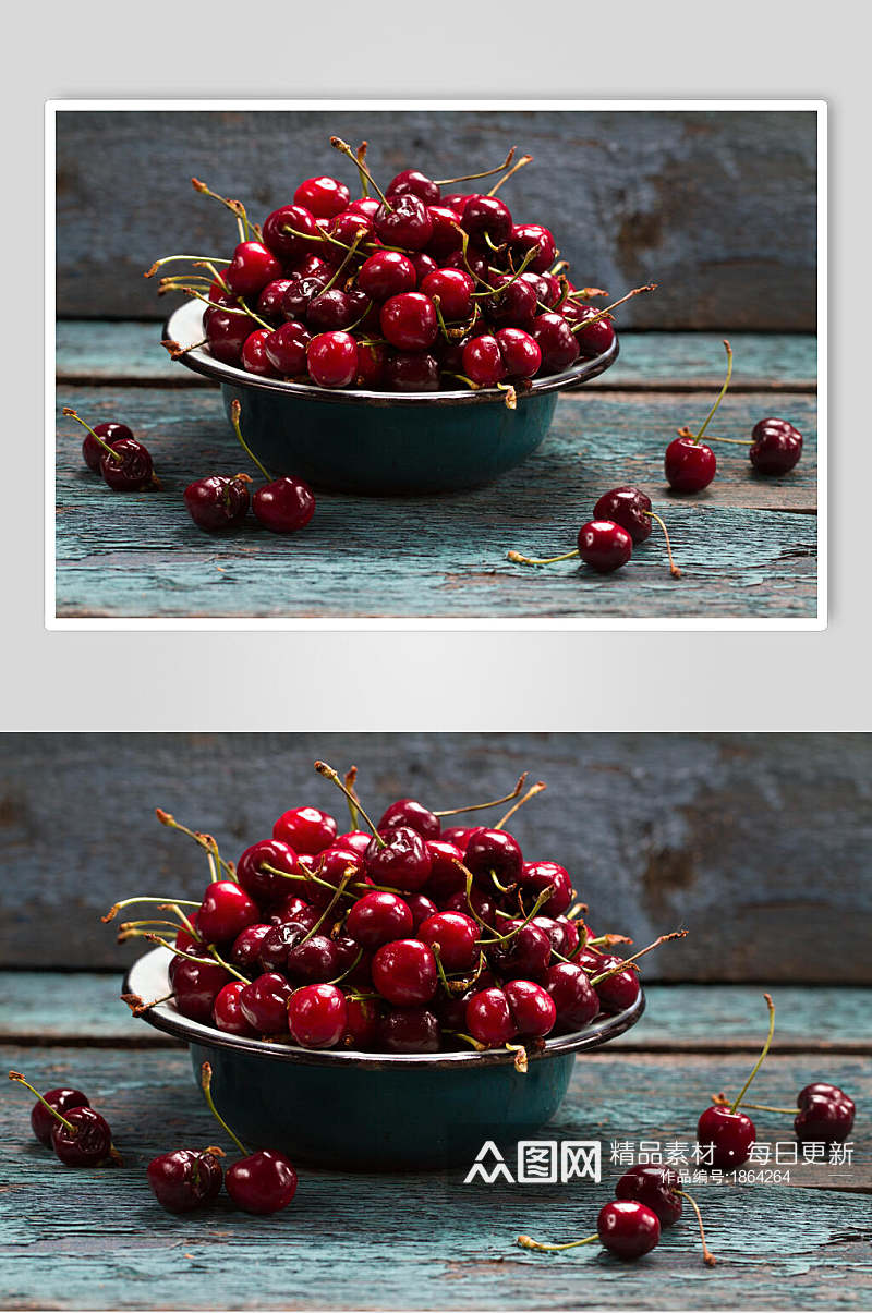 水果美味樱桃摄影图片素材