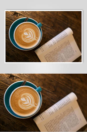 优雅高端书本咖啡图片