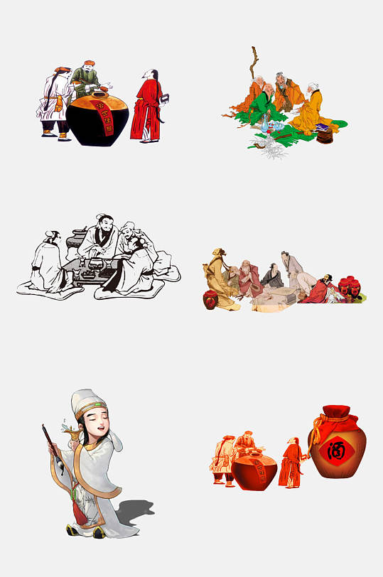 古风喝酒图片-古风喝酒素材下载-众图网