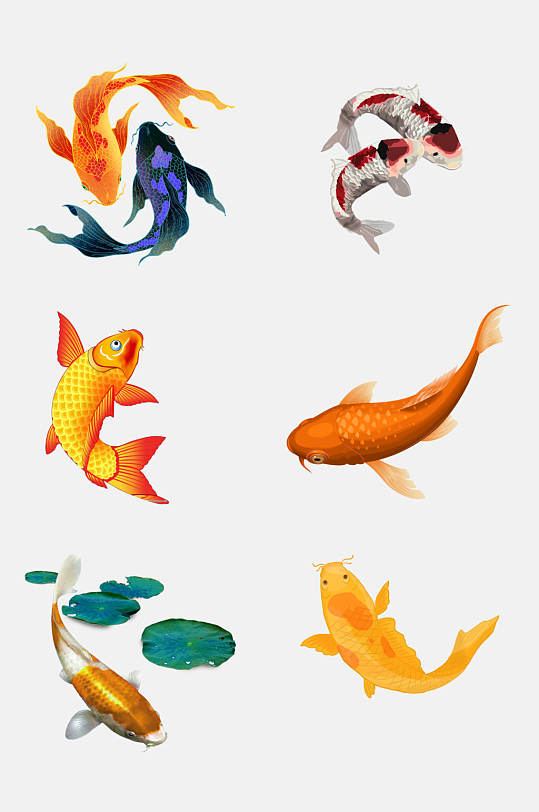 年年有余鲤鱼锦鲤设计元素