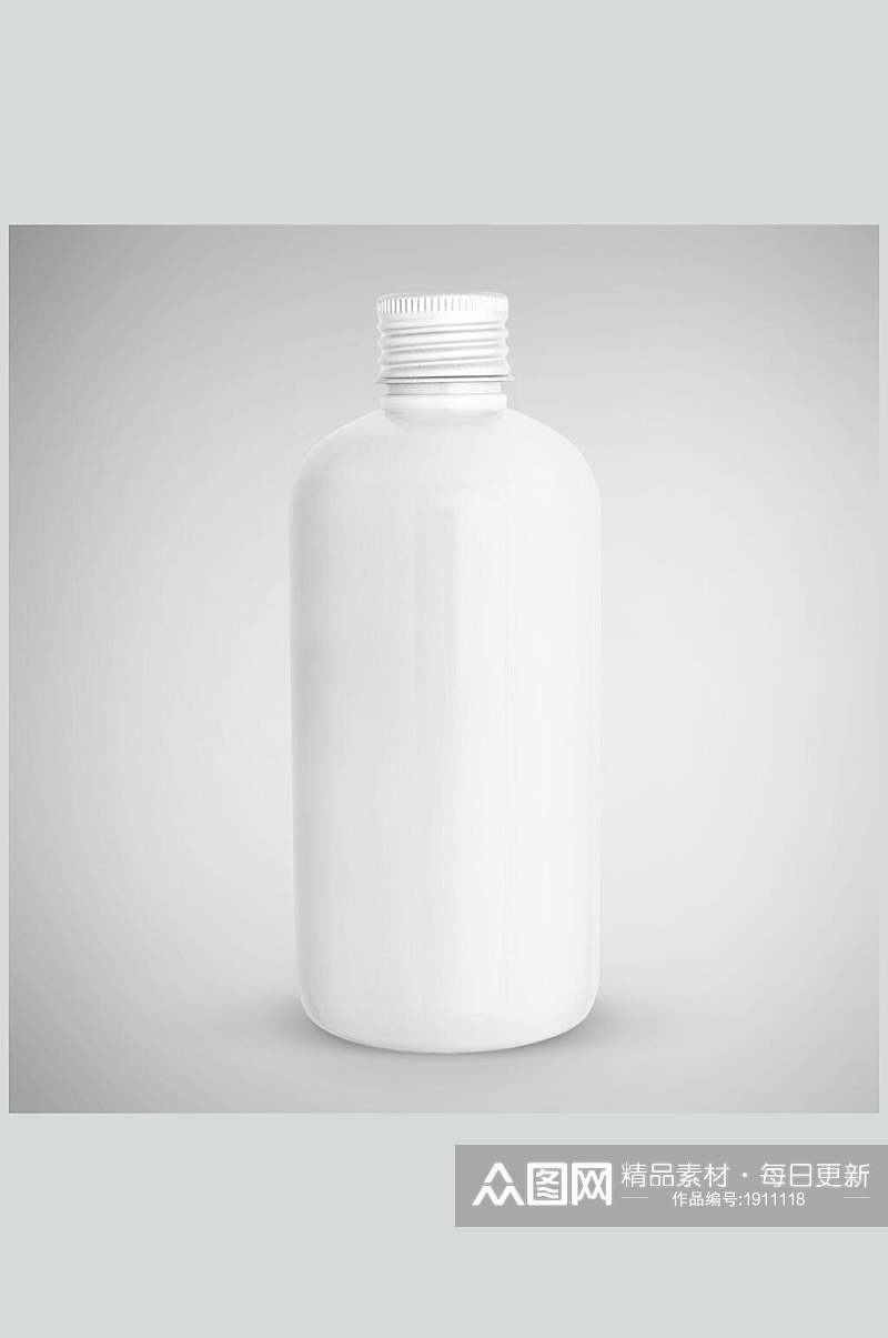 白色瓶子包装标签展示样机效果图素材