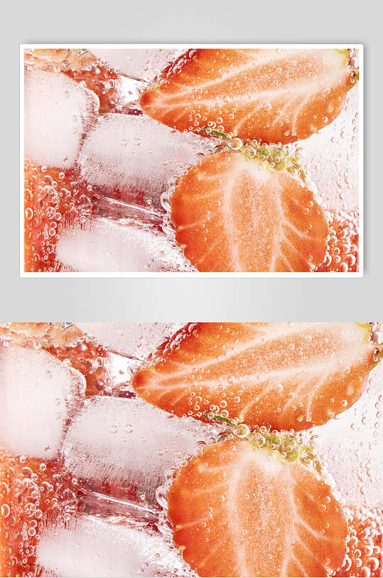 冰镇水果草莓实拍图片