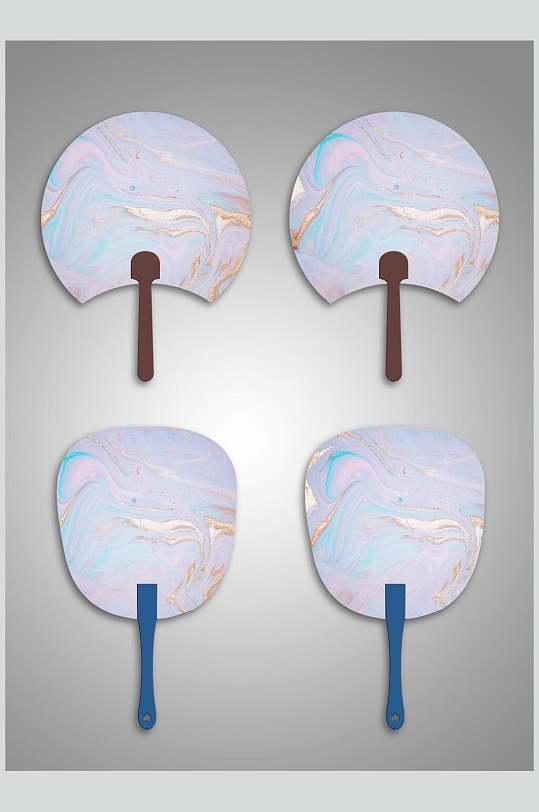 鎏金时尚折扇样机效果图