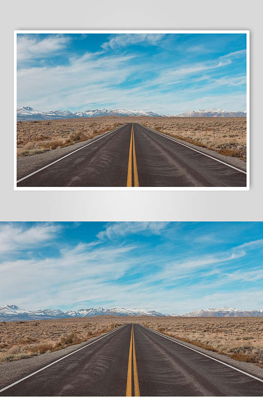 沙漠公路风景图片