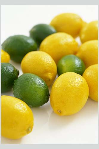 清晰黄绿柠檬蔬果图片