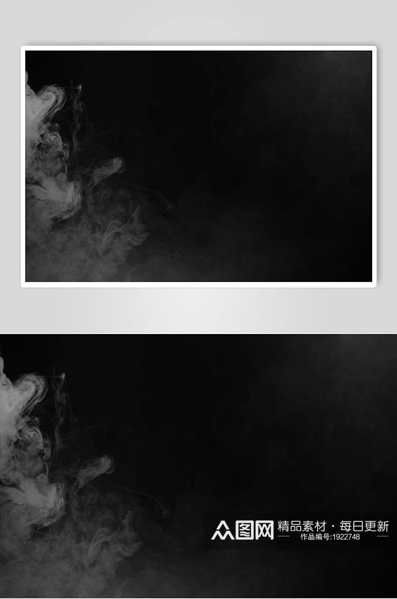黑灰色烟雾图片素材