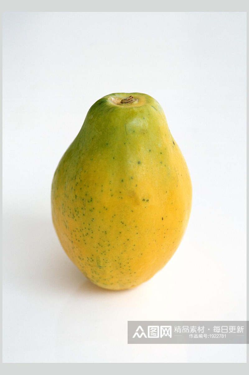 黄绿色木瓜蔬果图片素材