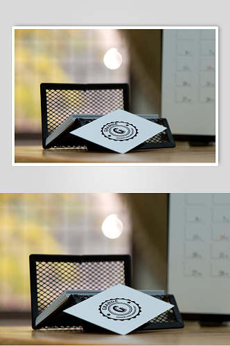 简约卡片名片卡包包装LOGO展示样机效果图