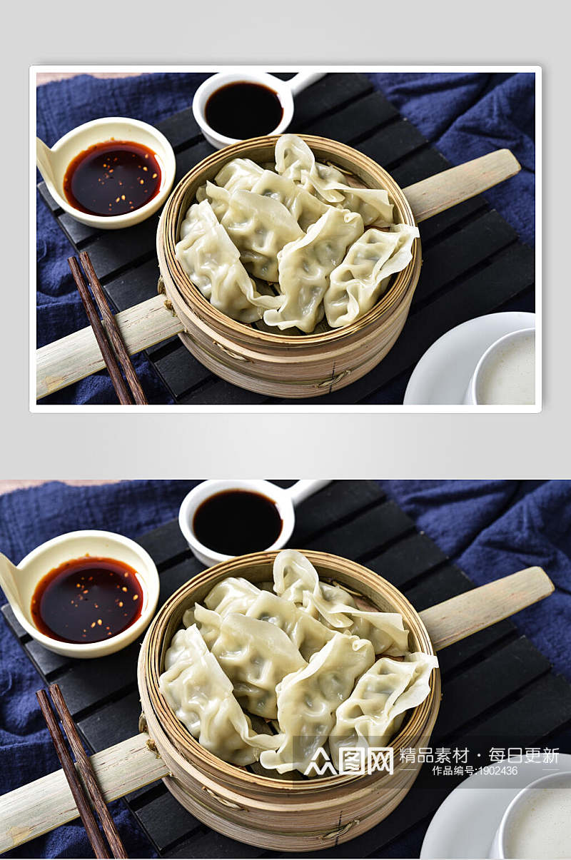 水饺饺子酱汁美食图片素材