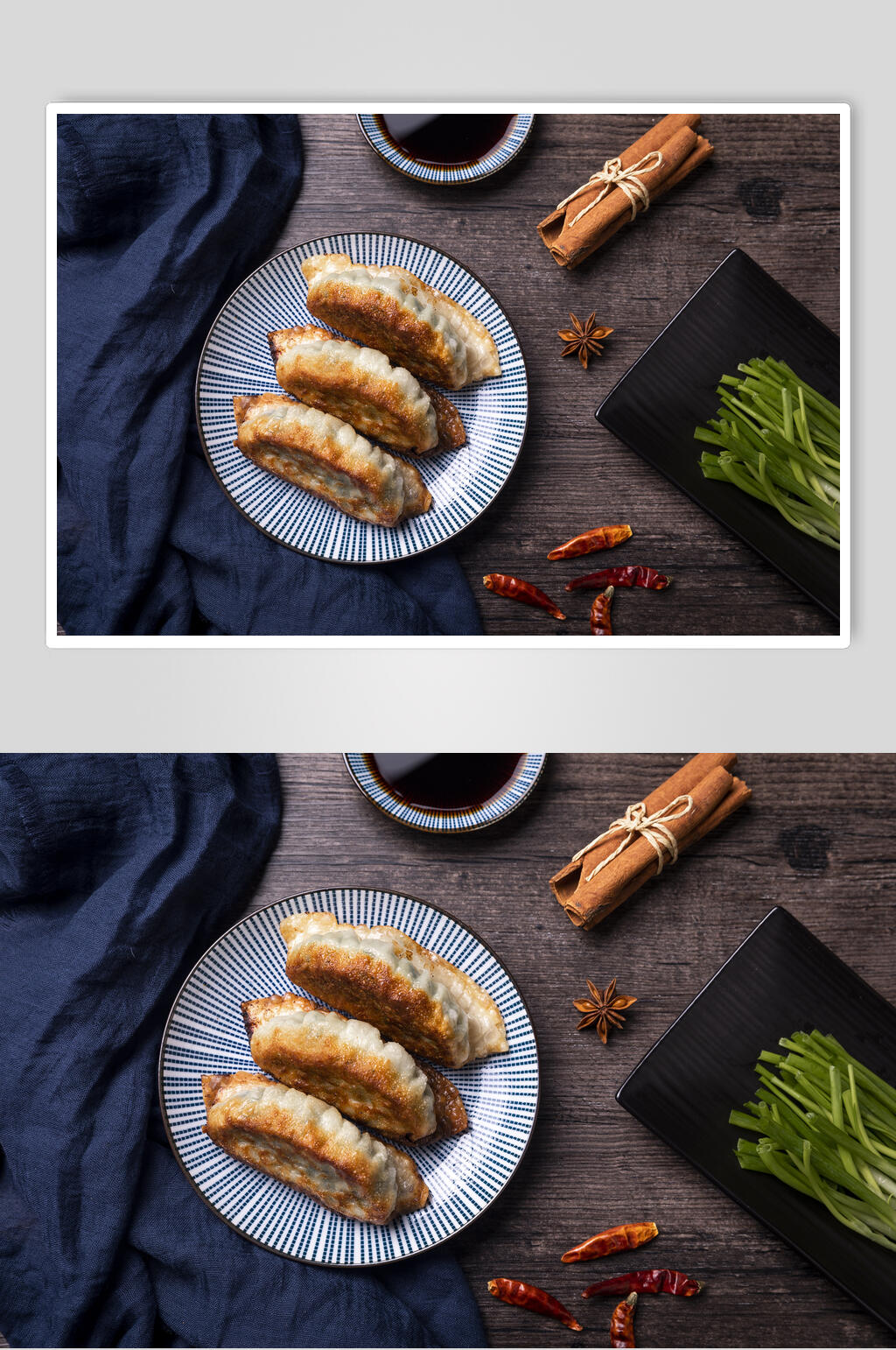酥脆香口煎饺水饺饺子图片素材