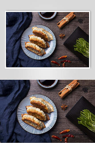 酥脆香口煎饺水饺饺子图片